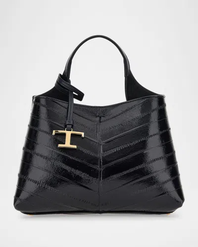 Tod's Apa Micro Eel-embossed Leather Top-handle Bag