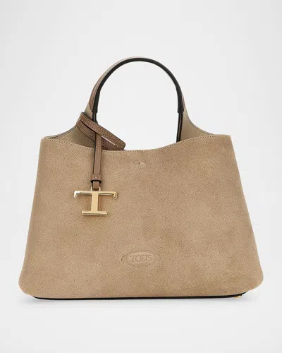 Tod's Apa Micro Suede Top-handle Bag In Trekking