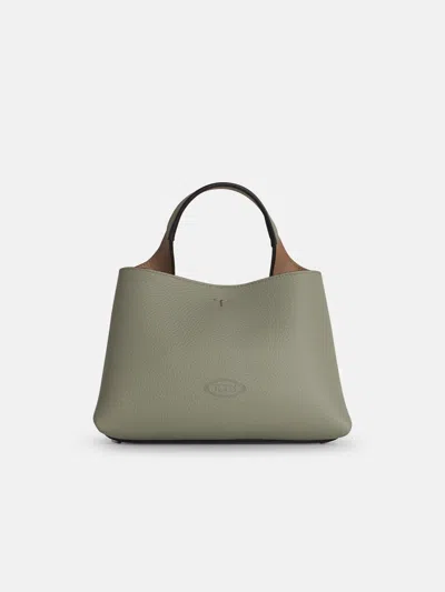 Tod's 'apa' Small Grey Leather Bag