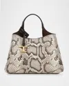 Tod's Apa Snake-embossed Leather Top-handle Bag In Pitone Stampato
