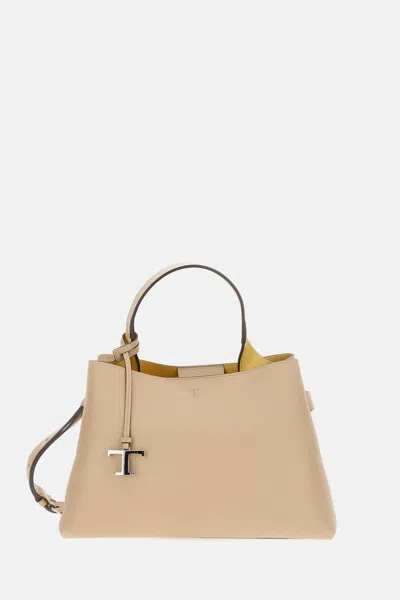 Tod's Apa Top Handle Media In Neutral