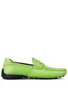 Tod's Automobili Lamborghini Slip-on Leather Driving Shoes In Green