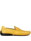 Tod's Automobili Lamborghini Slip-on Leather Driving Shoes In Yellow