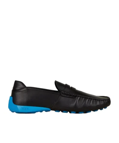 Tod's Automobili Lamborghini Slip-on Leather Driving Shoes In Black