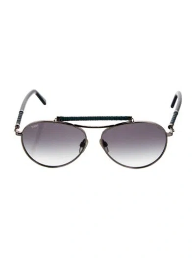 Pre-owned Tod's Aviator Gradient Sunglasses In Blue