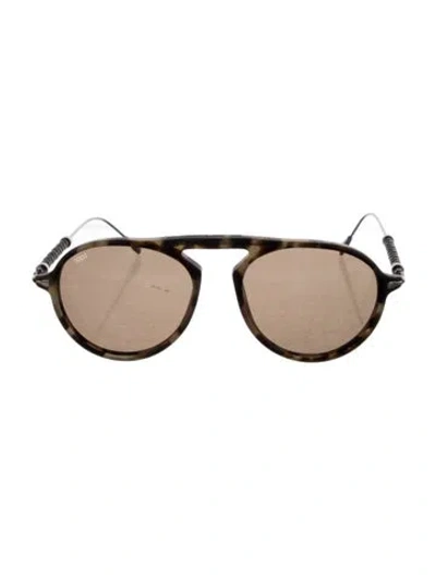 Pre-owned Tod's Aviator Tinted Sunglasses In Neutral