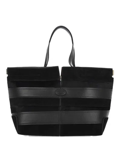 Tod's Tods Bag Folio Tote Bag In Black