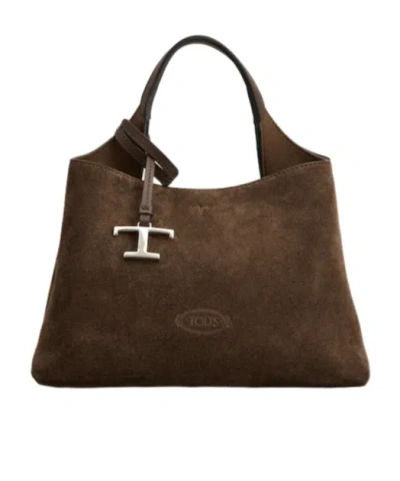 Tod's Bag In Suede Micro In Brown