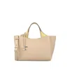 Tod's Medium Leather Tote Bag In Neutral