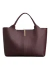 Tod's Medium Leather Shopping Bag With Gold-tone Hardware In Brown