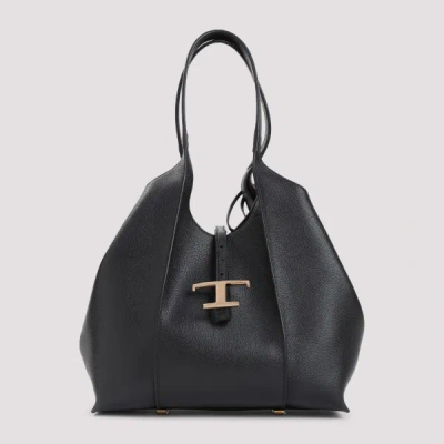 Tod's Leather Tote Bag In Black