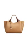 Tod's Mini Leather Shopping Bag In Brown