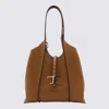 Tod's Caramel Leather Mini T Timeless Shopping Bag In Brown