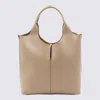 Tod's Light Beige Leather Top Handle Bag