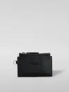 Tod's Strap Wallet With Metal Hardware And Textured Finish In Black