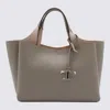 Tod's Dark Grey Leather Top Handle Bag