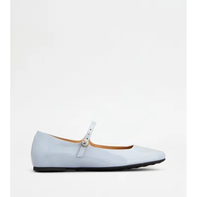 Tod's Ballerinas In Patent Leather In Blue