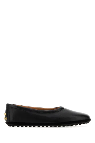Tod's Studded Nappa Leather Ballerina Flats In Black