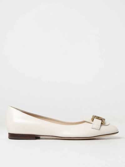 Tod's Woman Loafers Off White Size 7.5 Leather