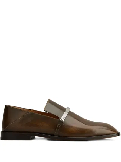 Tod's Bar-detail Leather Loafers In Brown