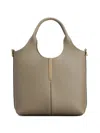 Tod's Bar-detail Leather Tote Bag In Neutral
