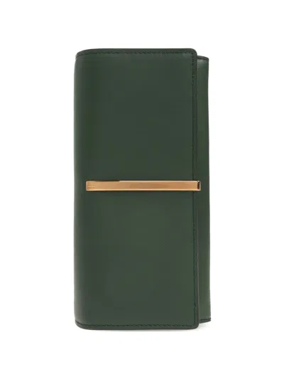 Tod's Bar Detail Wallet In Green