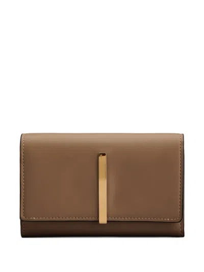 Tod's Bar Tri-fold Wallet In Brown