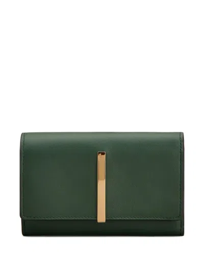 Tod's Bar Tri-fold Wallet In Green