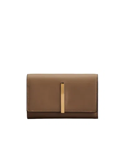 Tod's Bar Tri-fold Wallet In Brown
