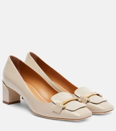 Tod's Barretta 50 Leather Pumps In Beige