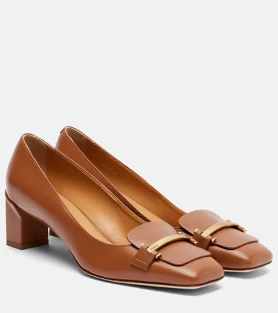 Tod's Barretta 50 Leather Pumps In Brown