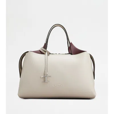 Tod's Bauletto Bag In Leather Medium In Neutral