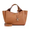 Tod's Bauletto Sacca Grained Leather Bag In Brown