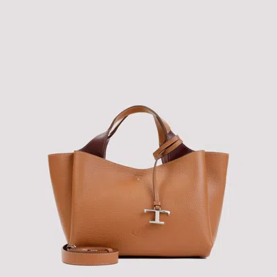Tod's Tods Bauletto Sacca Grained Leather Bag In Brown