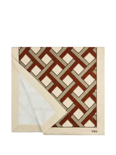 Tod's Beach Towel In Cotton Terry In Yellow