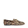 Tod's Double T Zebra-print Calf Hair Loafers In Brown