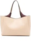 Tod's T Timeless Medium Leather Tote Bag In Beige