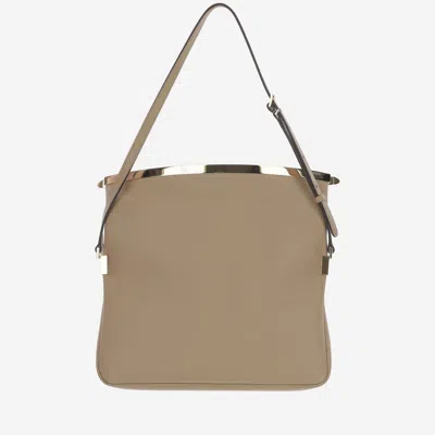 Tod's Beige Flap Foldable Shoulder Bag