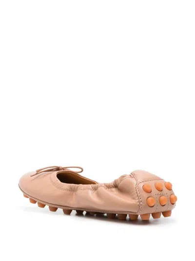 Tod's Beige Gommino Ballerina Shoes