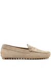 Tod's City Rubber Suede Leather Loafers In Multicolor