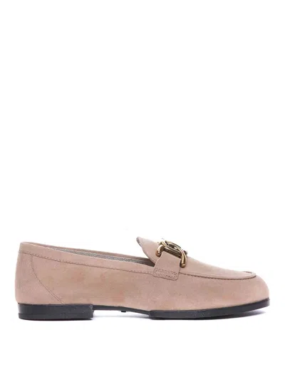 Tod's Beige Kate Loafers Round Toe