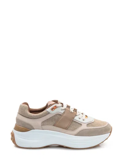 Tod's Beige Lace-up Sneakers