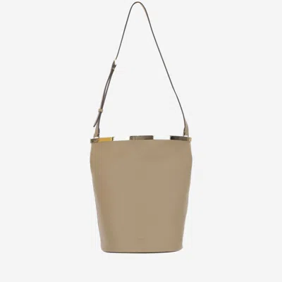 Tod's Beige Leather Bucket Bag