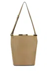 Tod's Beige Leather Magenta Bucket Bag