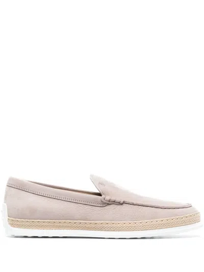 TOD'S BEIGE NUBUCK LOAFERS