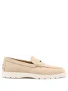 Tod's Suede Calf Leather Loafer In Beige In Beige