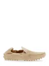 Tod's Pantofolina Beige Loafers With Pull-tab At The Heel In Leather Woman In Beige