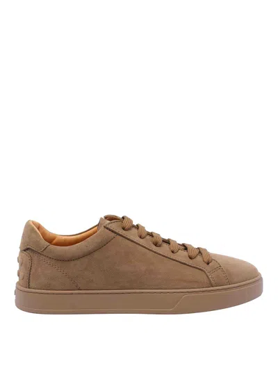Tod's Allacciata Cassetta Rubber-trimmed Suede Sneakers In Multi