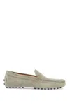 Tod's Beige Suede Driving Moccasin For Men With Rubber Sole In Safari Chiaro (beige)