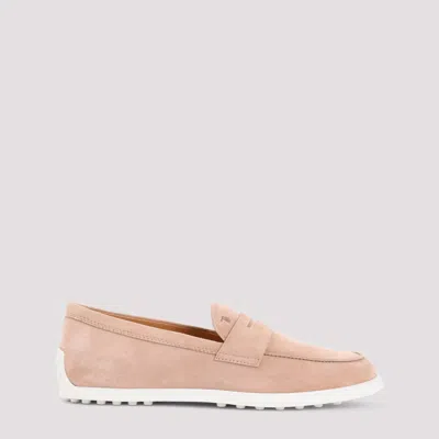 Tod's Beige Suede Loafers